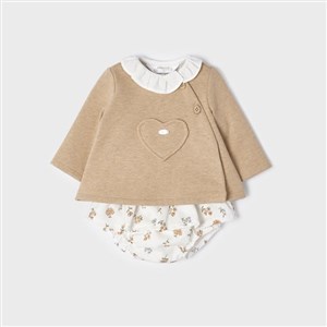 Mayoral Kışlık Kız Bebek Bluz Şort 2'li Set