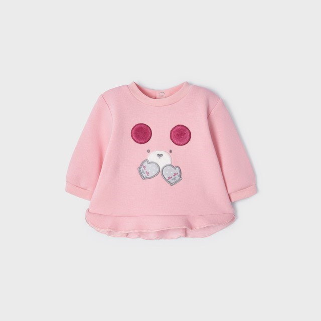 Mayoral Kışlık Kız Bebek Uzun Kol S-shirt Pembe