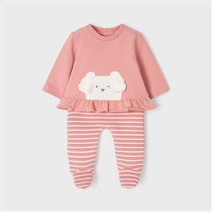 Mayoral Kışlık Kız Bebek Body Patikli Pantolon 2'li Set