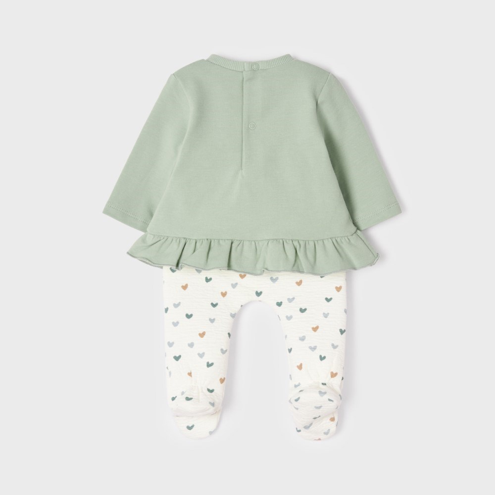 Mayoral Kışlık Kız Bebek Body Patikli Pantolon 2'li Set Yeşil