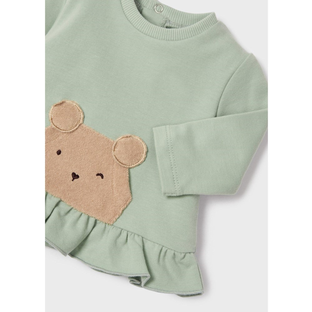 Mayoral Kışlık Kız Bebek Body Patikli Pantolon 2'li Set Yeşil