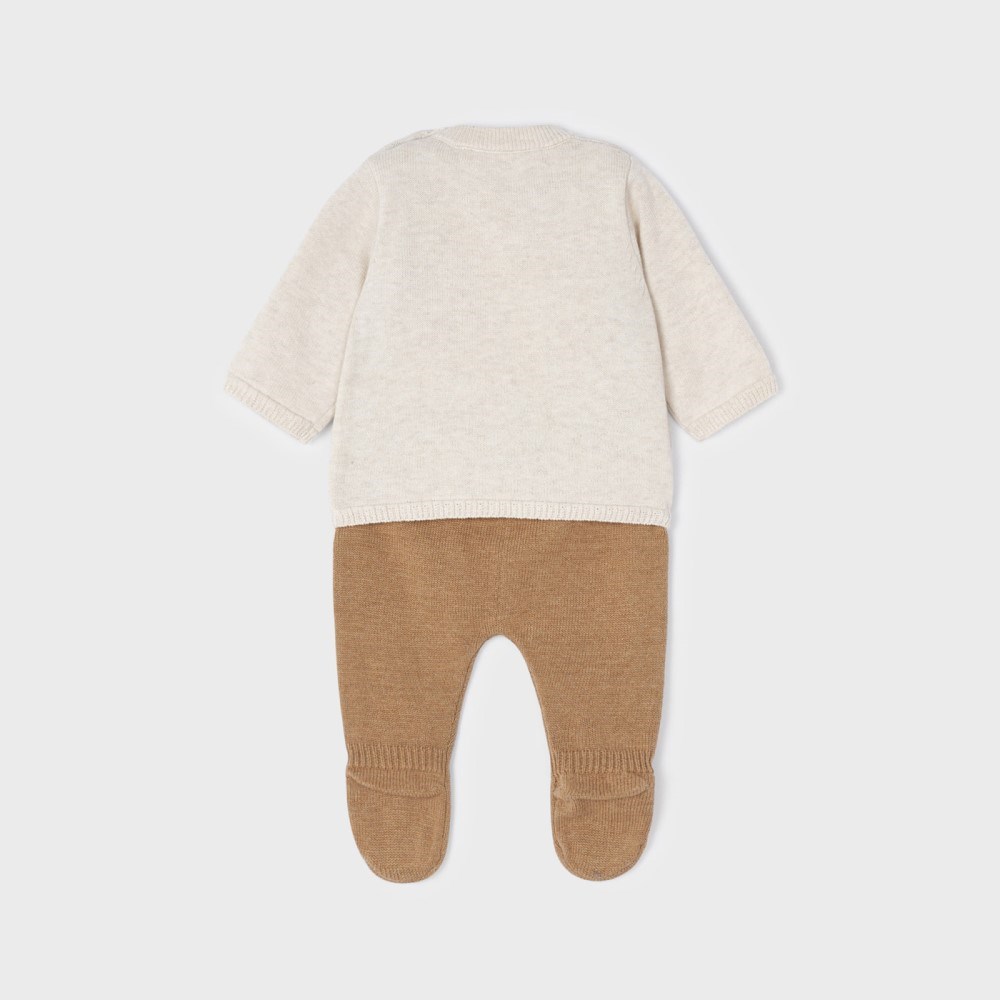 Mayoral Kışlık Erkek Bebek Örme Patikli Set Kahverengi 