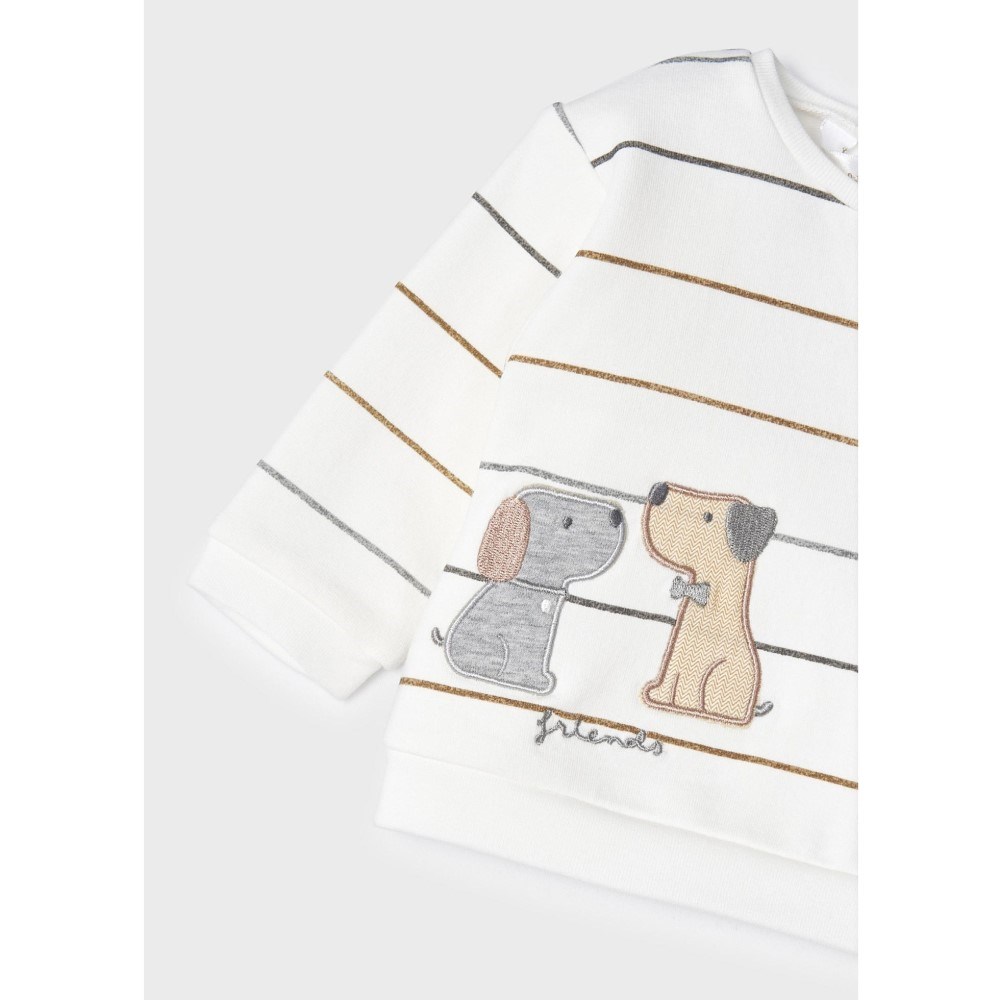 Mayoral Kışlık Erkek Bebek S-shirt Patikli Pantolon Bere Set Gri
