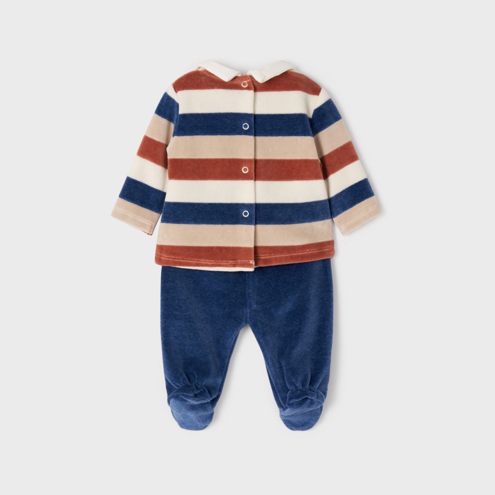 Mayoral Kışlık Erkek Bebek Kadife Patikli Pantolon S-shirt Set Turuncu