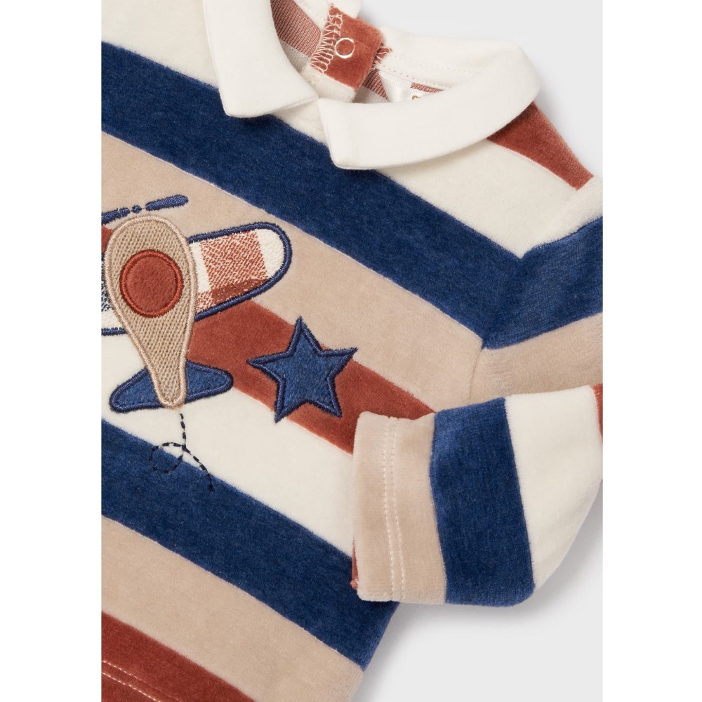 Mayoral Kışlık Erkek Bebek Kadife Patikli Pantolon S-shirt Set Turuncu