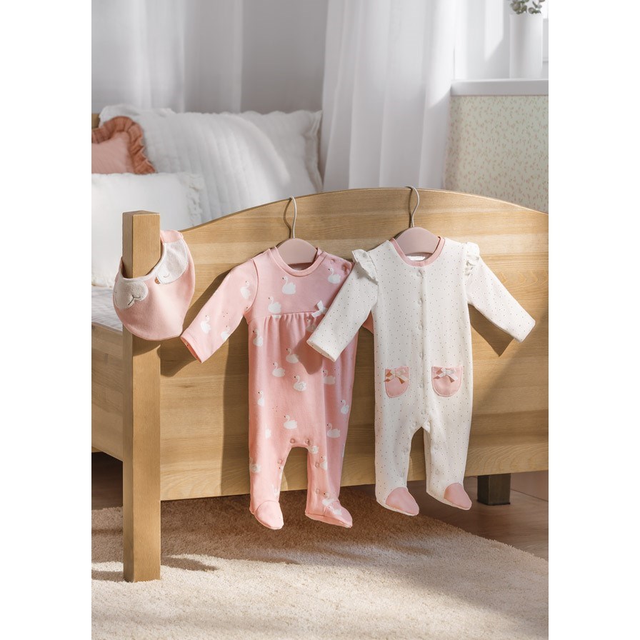 Mayoral Kışlık Kız Bebek Uzun Patikli Tulum ve Önlük 3'lü Set Pembe