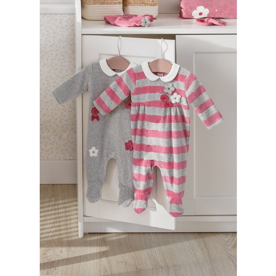 Mayoral Kışlık Kız Bebek Patikli Tulum 2'li Set Gri