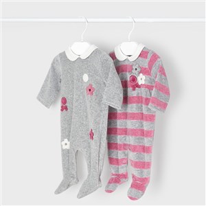 Mayoral Kışlık Kız Bebek Patikli Tulum 2'li Set