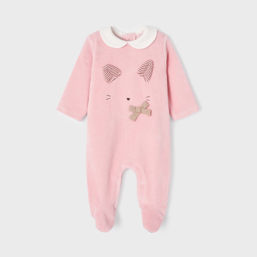 Mayoral Kışlık Kız Bebek Patikli Tulum 2'li Set Pembe