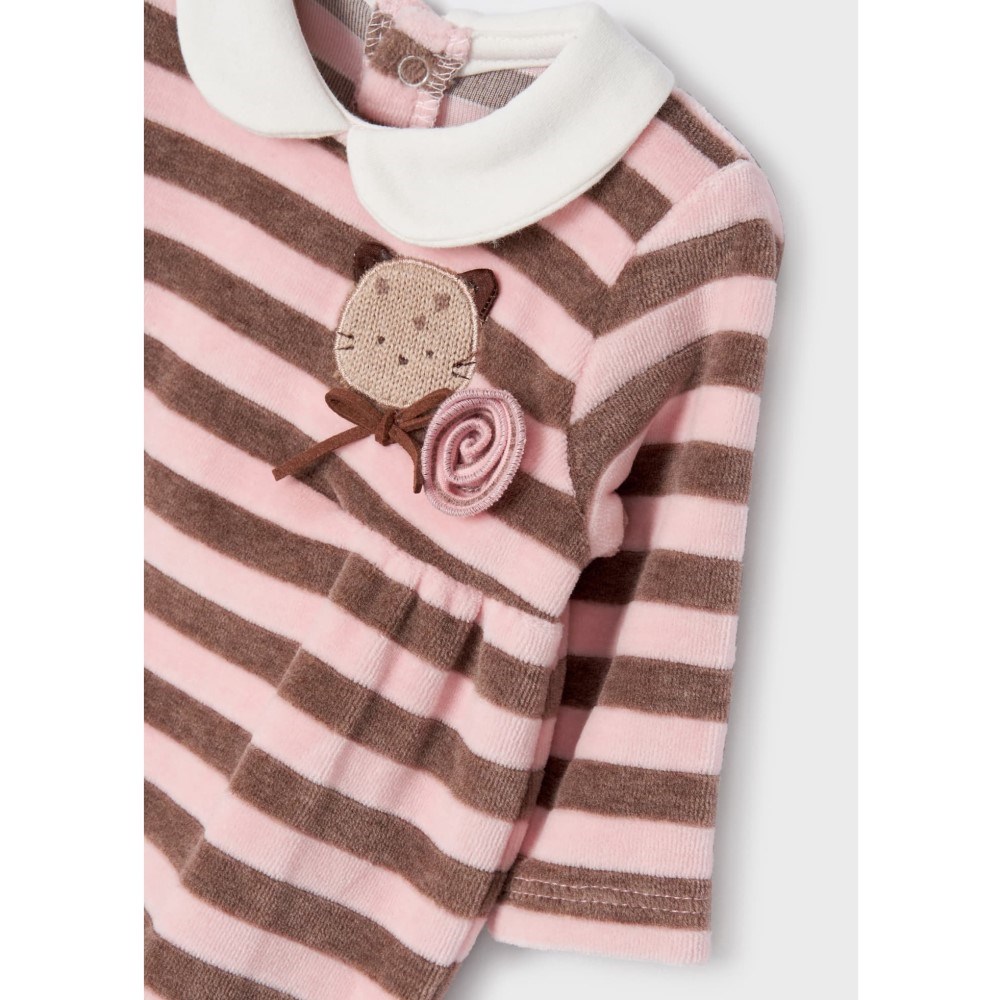 Mayoral Kışlık Kız Bebek Patikli Tulum 2'li Set Pembe