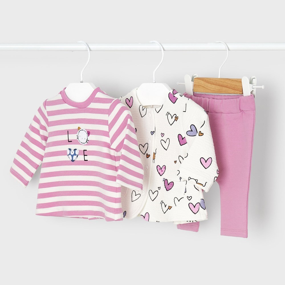 Mayoral Kışlık Kız Bebek Eşofman Üçlü Set Mor