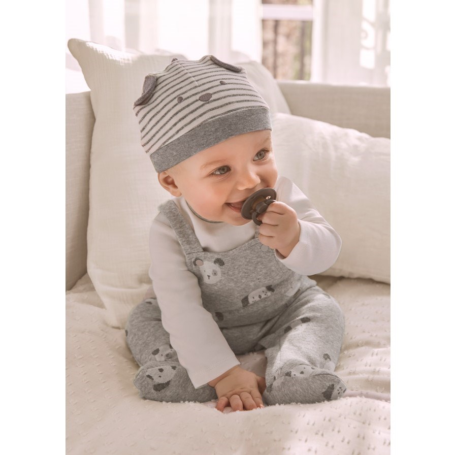 Mayoral Kışlık Erkek Bebek Bere Tulum Set Gri