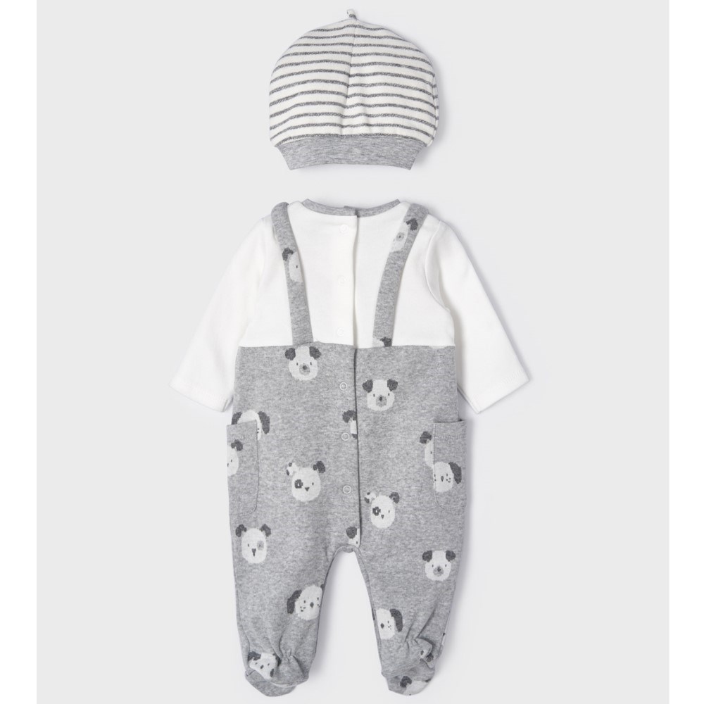Mayoral Kışlık Erkek Bebek Bere Tulum Set Gri