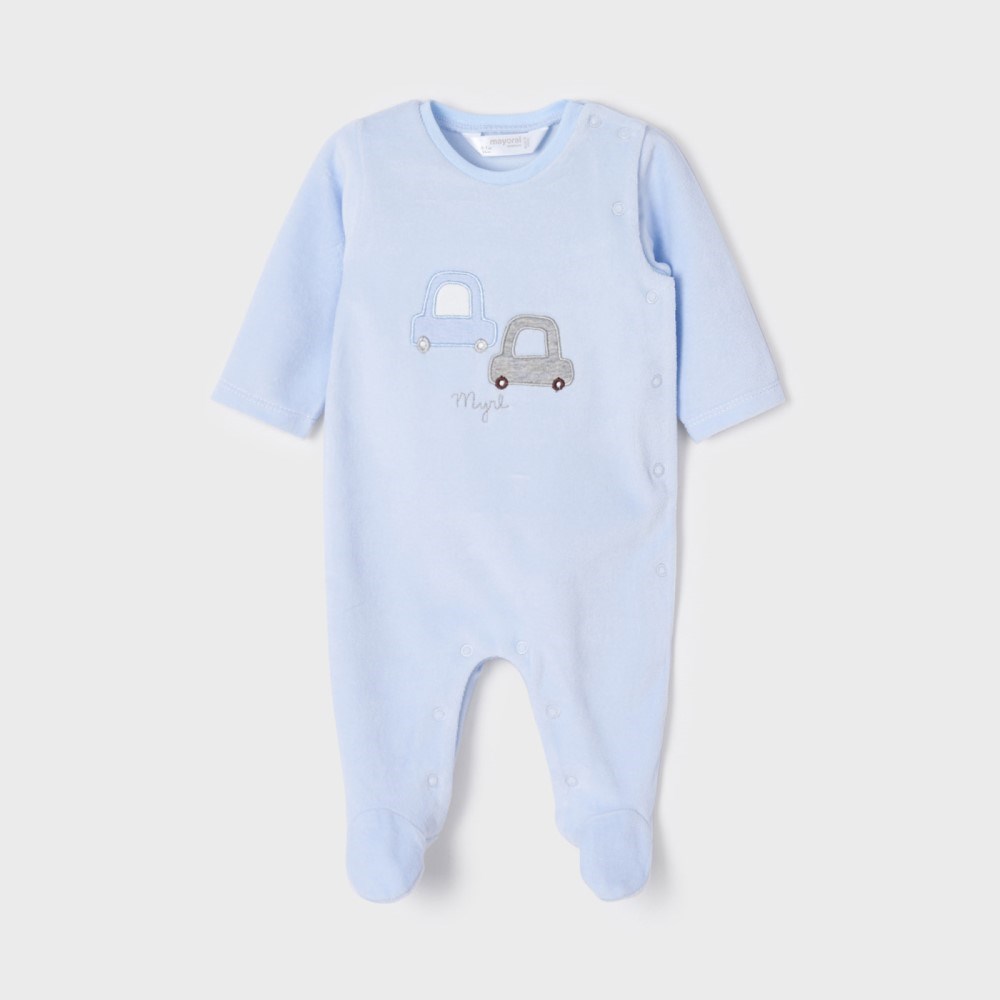 Mayoral Kışlık Erkek Bebek Kadife Tulum 2'li Set Mavi