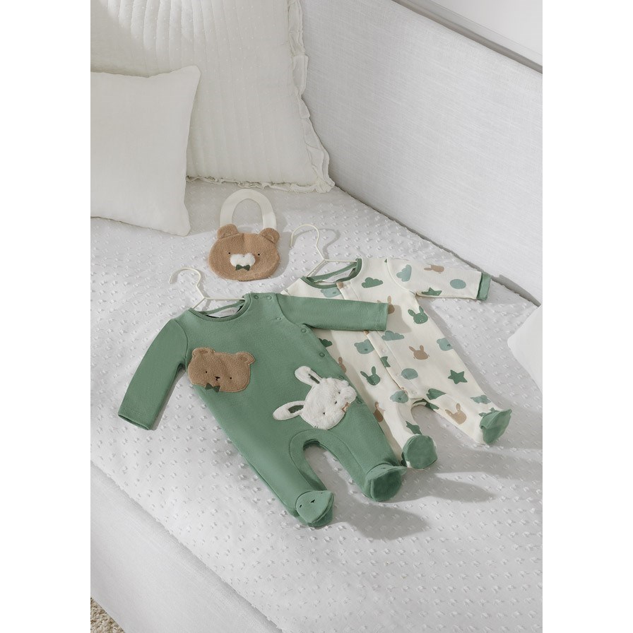 Mayoral Kışlık Erkek Bebek Patikli Tulum 3'lü Set Yeşil