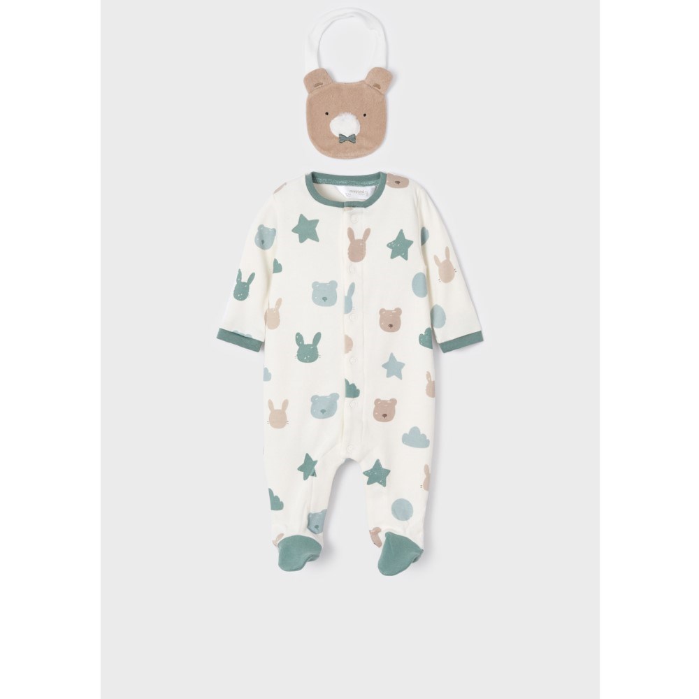 Mayoral Kışlık Erkek Bebek Patikli Tulum 3'lü Set Yeşil