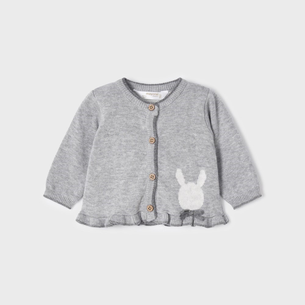 Mayoral Kışlık Kız Bebek Bluz Salopet Ceket Örme Set Gri