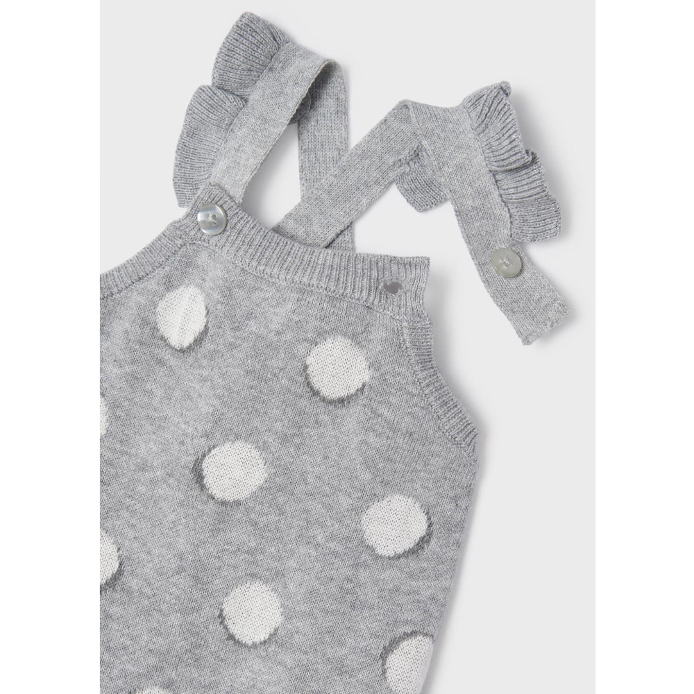 Mayoral Kışlık Kız Bebek Bluz Salopet Ceket Örme Set Gri