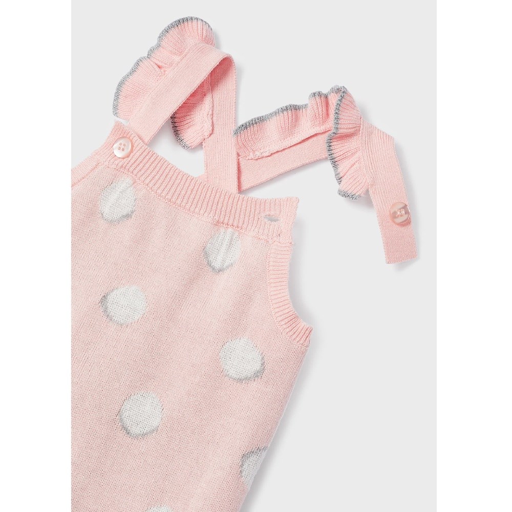 Mayoral Kışlık Kız Bebek Bluz Salopet Ceket Örme Set Pembe