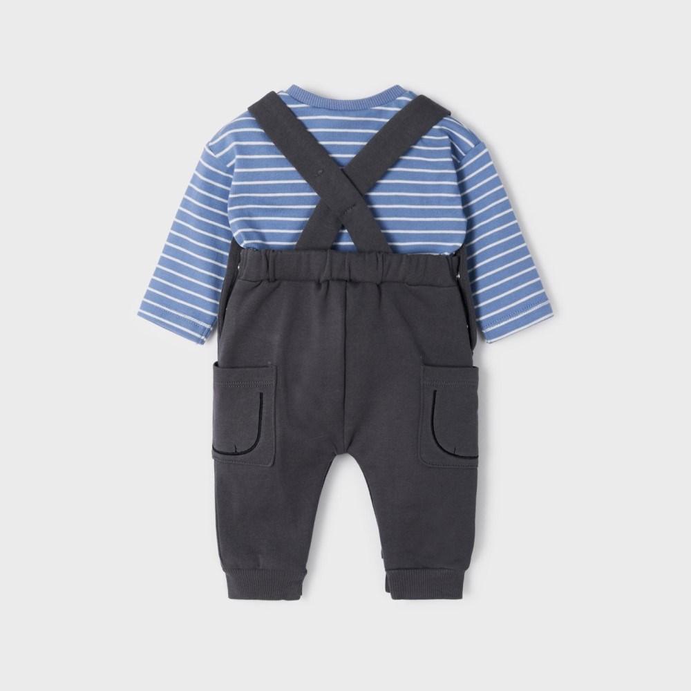 Mayoral Kışlık Erkek Bebek Bluz Salopet Tulum Set Mavi