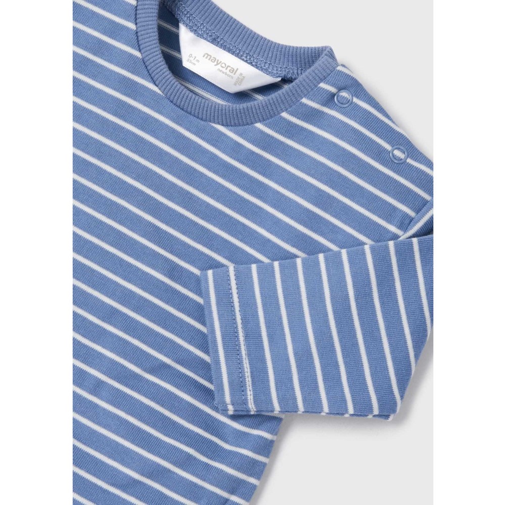 Mayoral Kışlık Erkek Bebek Bluz Salopet Tulum Set Mavi