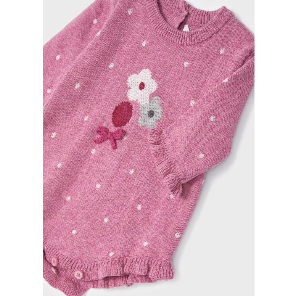 Mayoral Kışlık Kız Bebek Örme Body Çorap Set Pembe