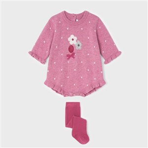 Mayoral Kışlık Kız Bebek Örme Body Çorap Set