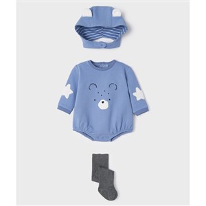 Mayoral Kışlık Erkek Bebek Body Çorap 3'lü Set