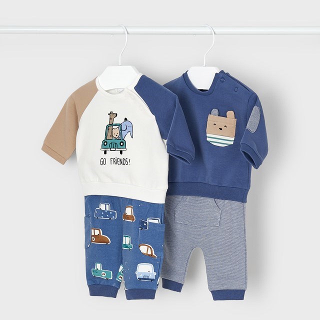 Mayoral Kışlık Erkek Bebek Eşofman 4'lü Set Mavi