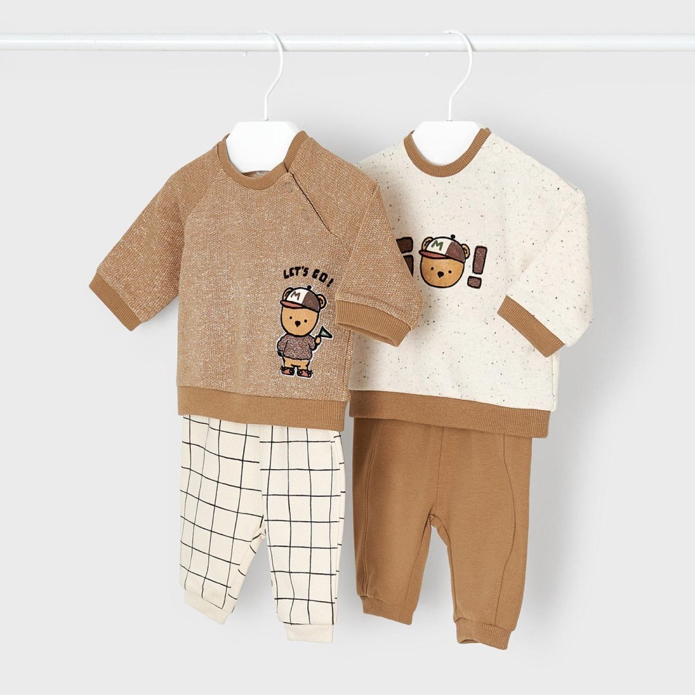 Mayoral Kışlık Erkek Bebek Eşofman 4'lü Set Krem