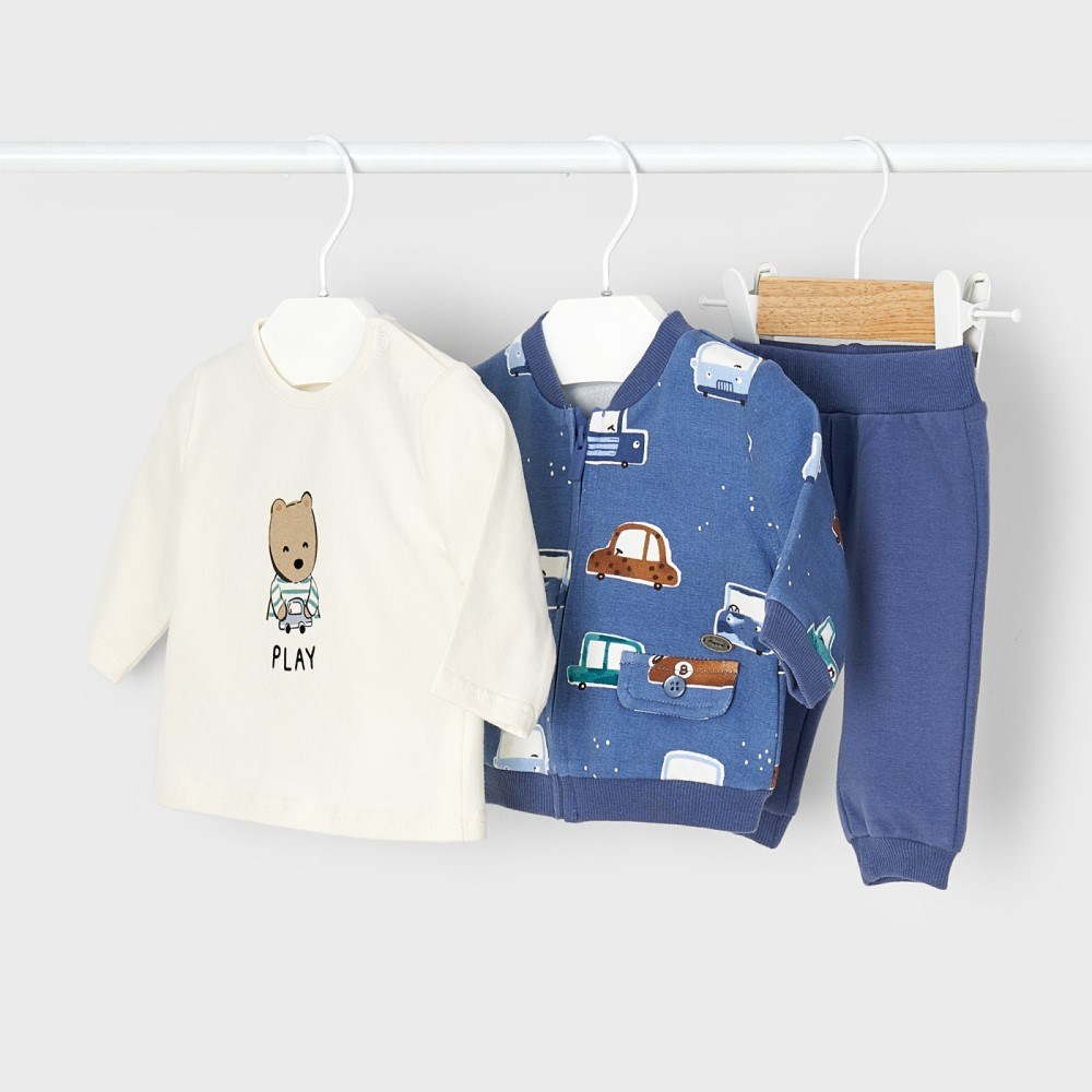 Mayoral Kışlık Erkek Bebek Eşofman 3'lü Set Mavi
