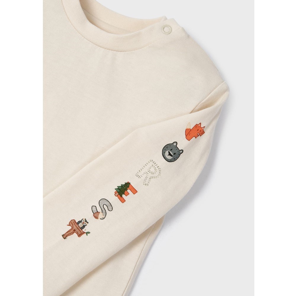 Mayoral Kışlık Erkek Bebek Uzun Kol T-shirt ve Salopet 2'li Set Siyah