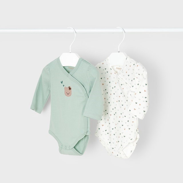 Mayoral Kışlık Kız Bebek Uzun Kollu Body 2'li Set Yeşil