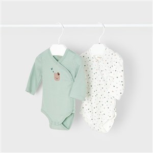 Mayoral Kışlık Kız Bebek Uzun Kollu Body 2'li Set