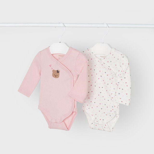 Mayoral Kışlık Kız Bebek Uzun Kollu Body 2'li Set Pembe