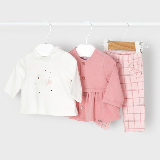 Mayoral Kışlık Kız Bebek Eşofman 3'lü Set Pembe