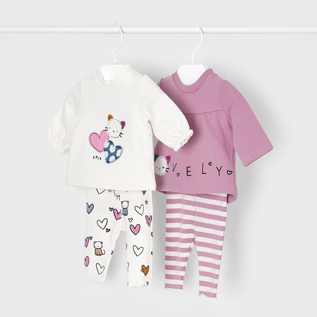 Mayoral Kışlık Kız Bebek Eşofman 4'lü Set Mor