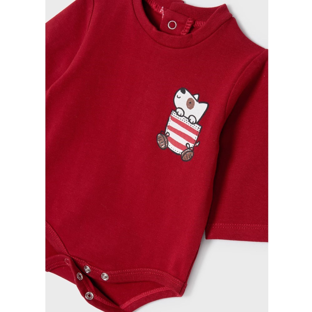 Mayoral Kışlık Erkek Bebek Uzun Kol Body 3'lü Kırmızı