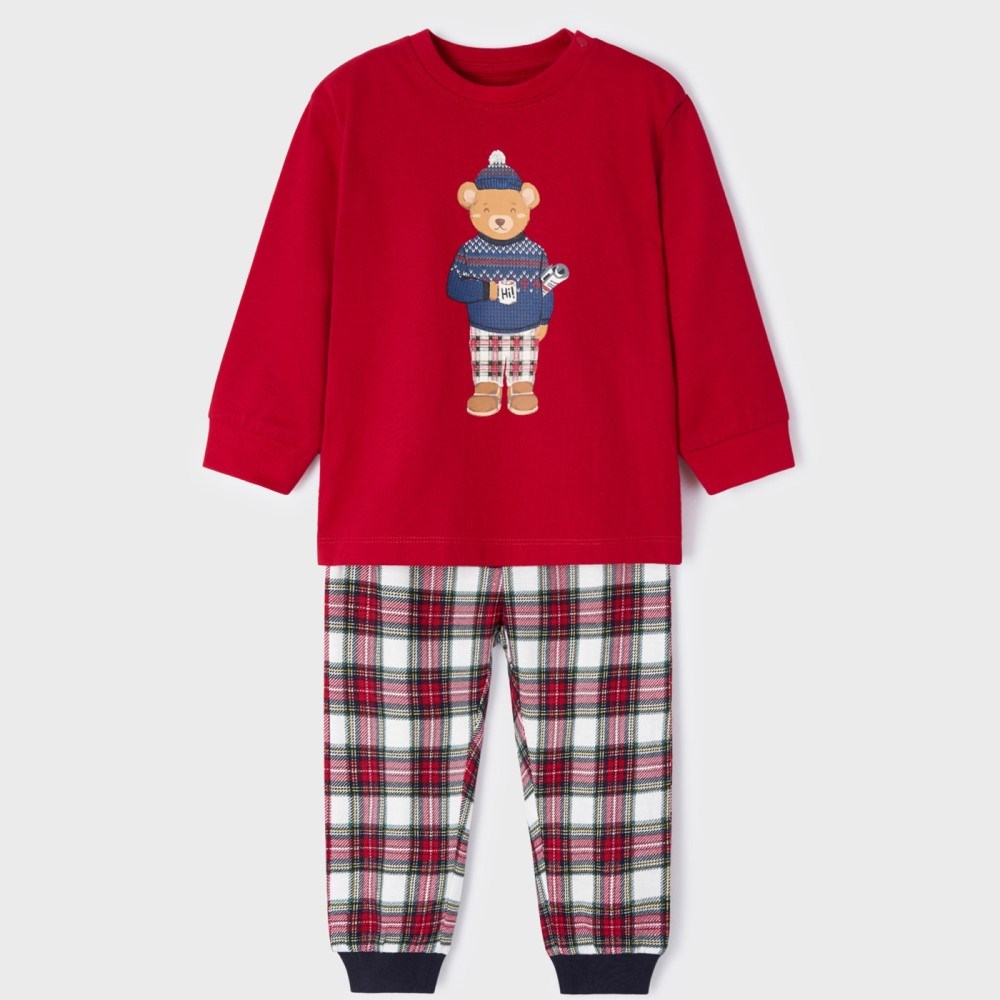 Mayoral Kışlık Erkek Bebek Uzun Kol Pijama Kırmızı