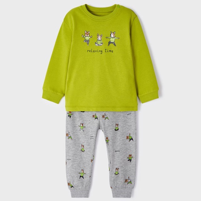Mayoral Kışlık Erkek Bebek Uzun Kol Pijama Yeşil