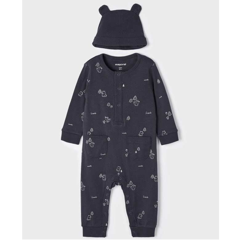 Mayoral Kışlık Erkek Bebek Uzun Kol Body Pijama Gri