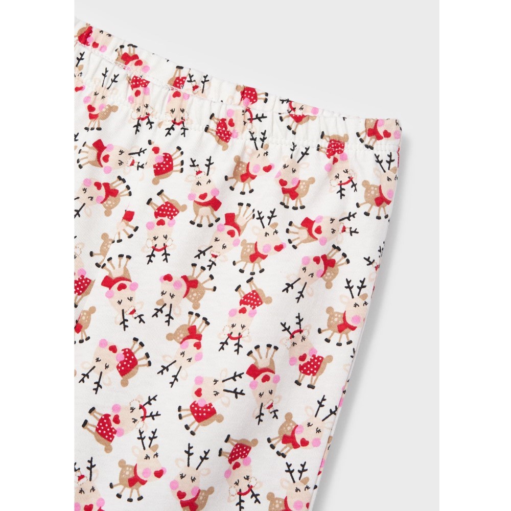 Mayoral Kışlık Kız Bebek Uzun Kol Pijama Beyaz
