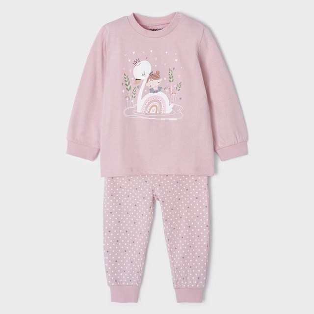 Mayoral Kışlık Kız Bebek Uzun Kol Pijama Pembe