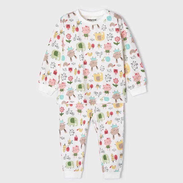 Mayoral Kışlık Kız Bebek Uzun Kol Pijama Yeşil
