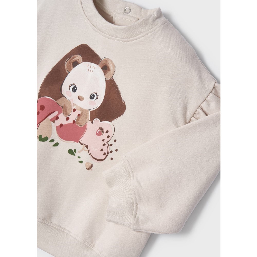 Mayoral Kışlık Kız Bebek Saç Bandı Uzun Kol T-shirt Tayt 3'lü Set Pembe