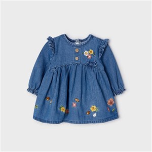 Mayoral Kışlık Kız Bebek Denim Elbise