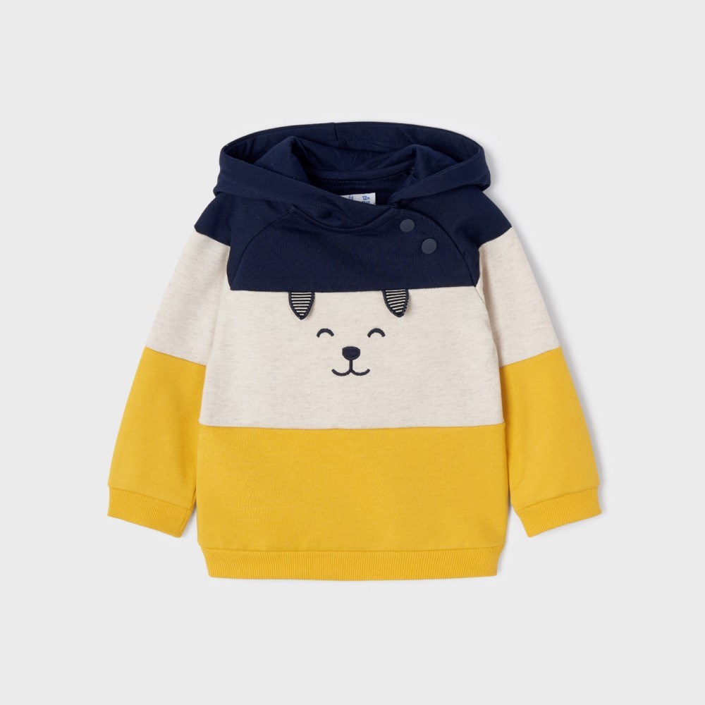 Mayoral Kışlık Erkek Bebek Uzun Kol S-shirt ve Eşofman Üçlü Set Sarı