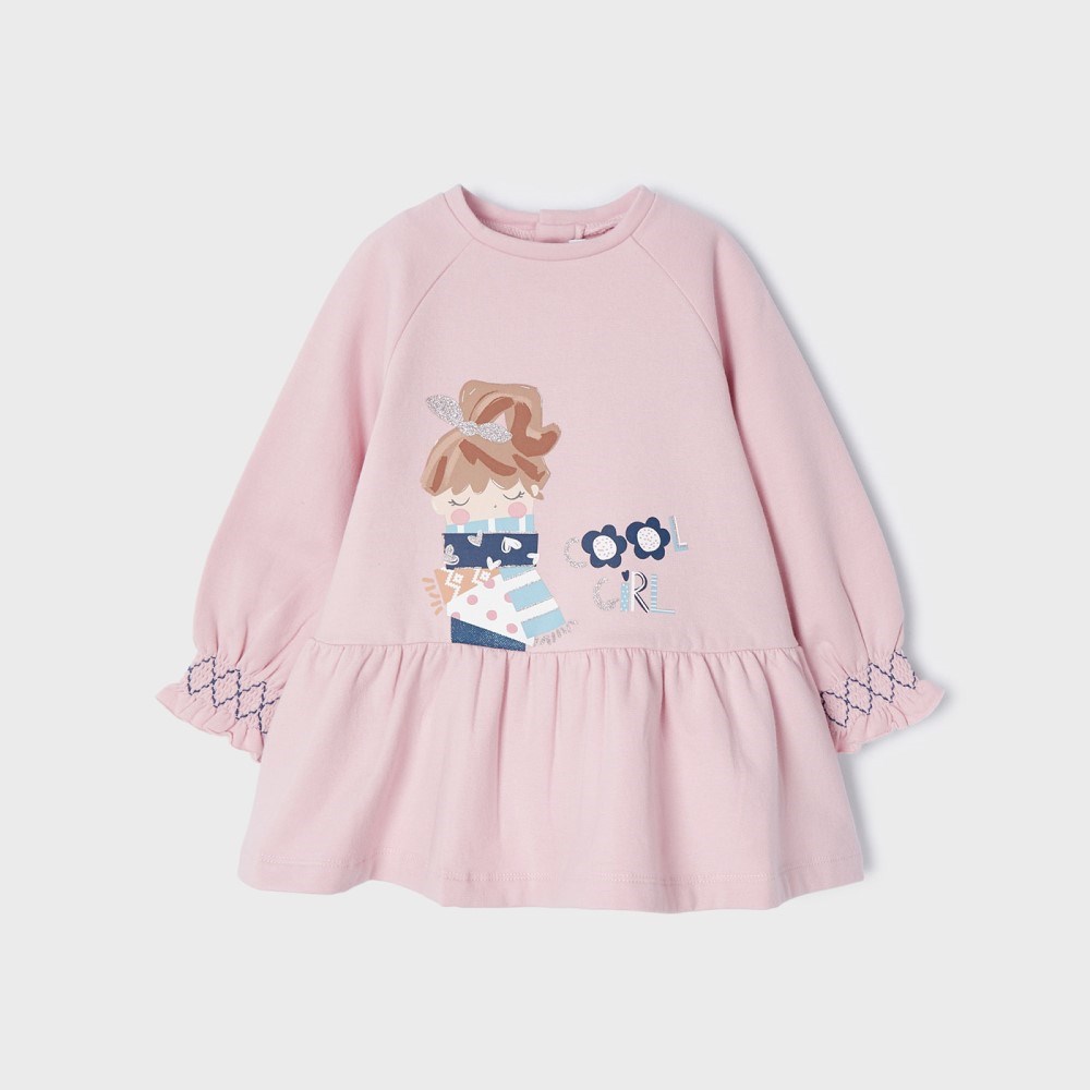 Mayoral Kışlık Kız Bebek Elbise Pembe
