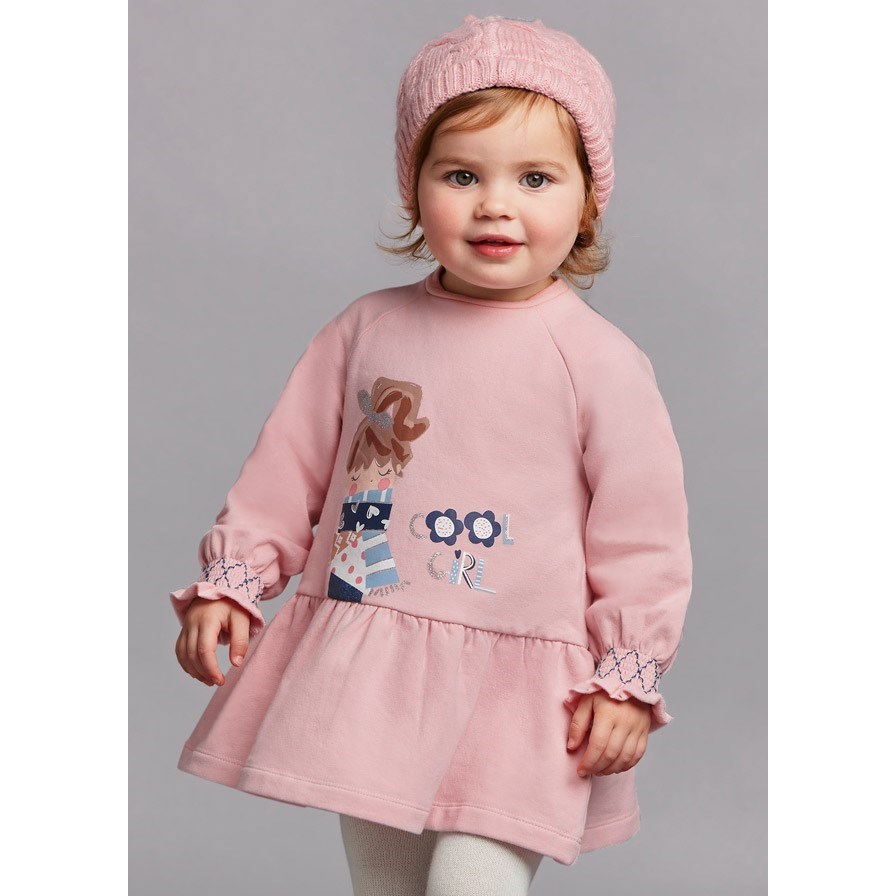 Mayoral Kışlık Kız Bebek Elbise Pembe