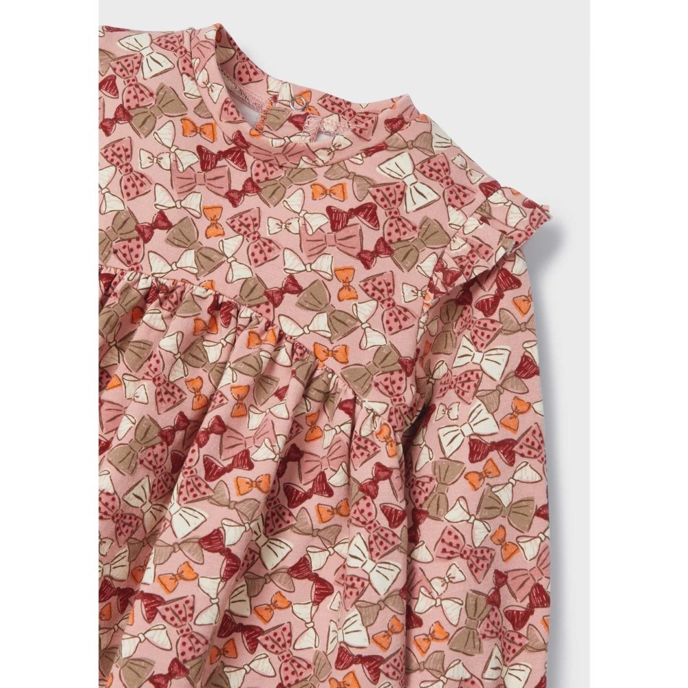 Mayoral Kışlık Kız Bebek Desenli Elbise Pembe